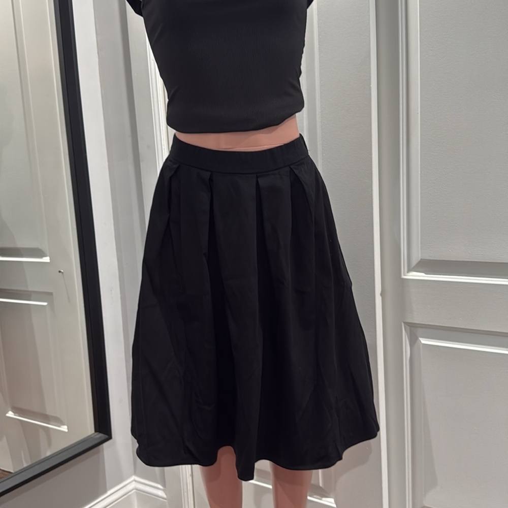 NWT Black High Waist A-Line‎ Skirt - Picture 9 of 11